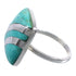 Southwestern Turquoise Genuine Sterling Silver Ring Size 7-1/4 BW64354